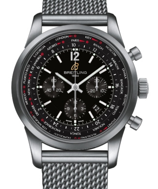Breitling Transocean Chronograph Unitime Pilot AB0510U6 / BC26 / 159A mens wrist watch